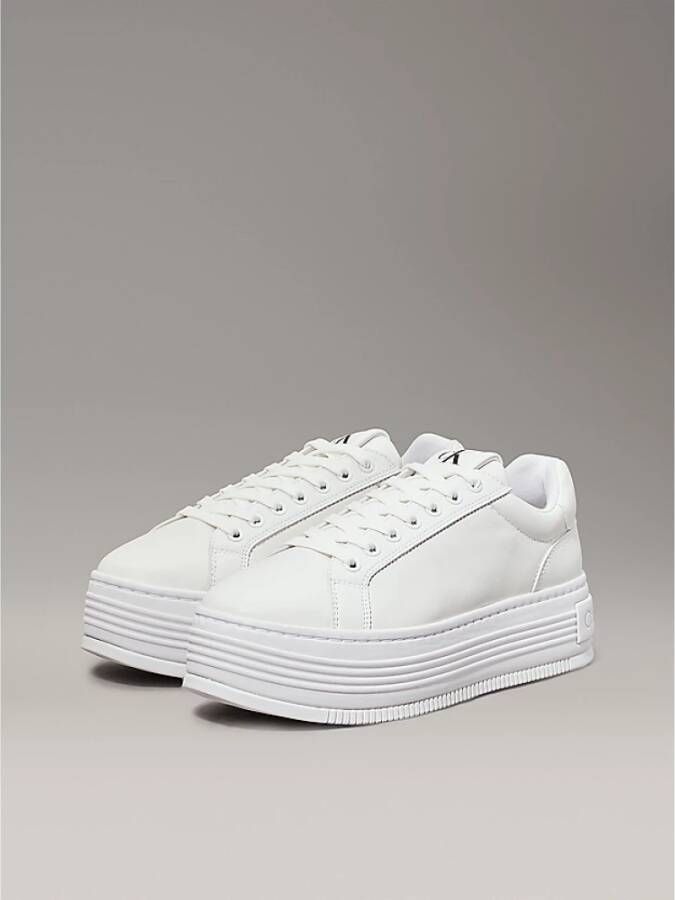 Calvin Klein Gedurfde Platform Sneakers White Dames