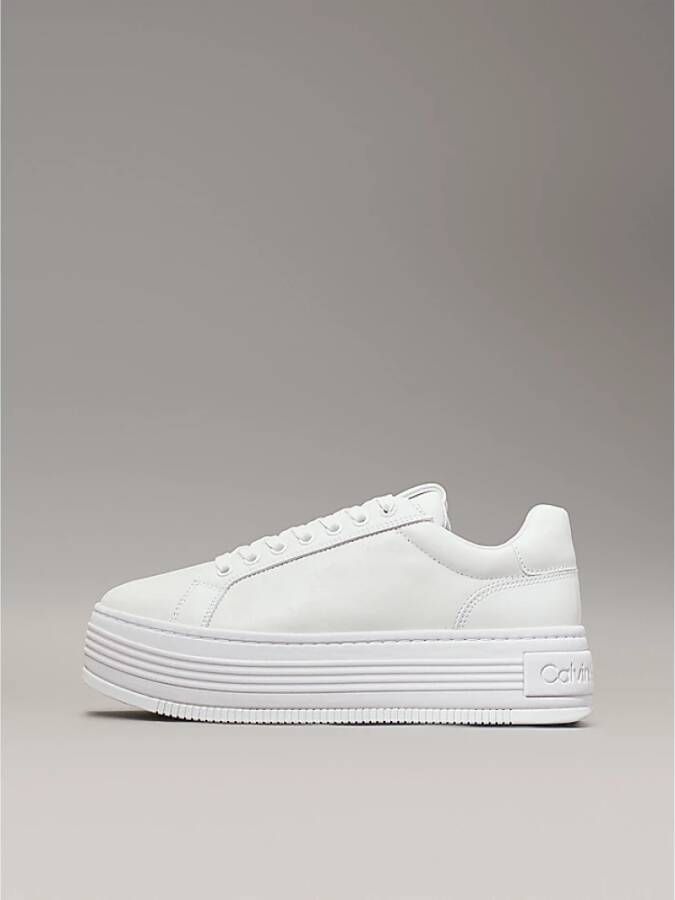 Calvin Klein Gedurfde Platform Sneakers White Dames