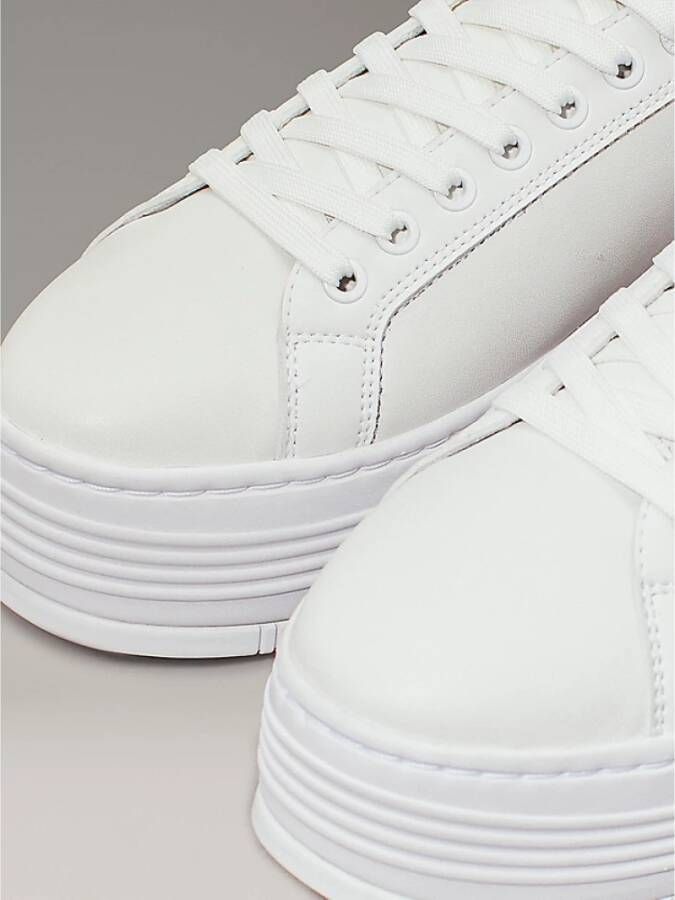 Calvin Klein Gedurfde Platform Sneakers White Dames