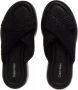 Calvin Klein Geweven Slide Zwarte Plateau Sandaal Black Dames - Thumbnail 4