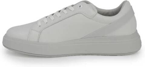 Calvin Klein Grijze leren sneaker herfst winter collectie Gray Heren