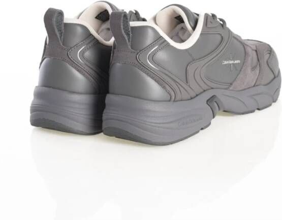 Calvin Klein Grijze leren sneakers Gray Heren