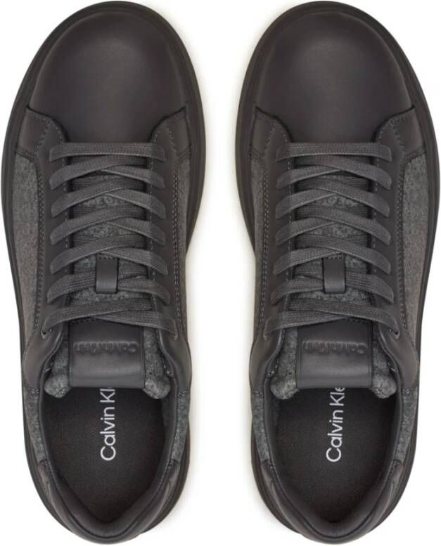 Calvin Klein Grijze leren veterschoenen Gray Heren