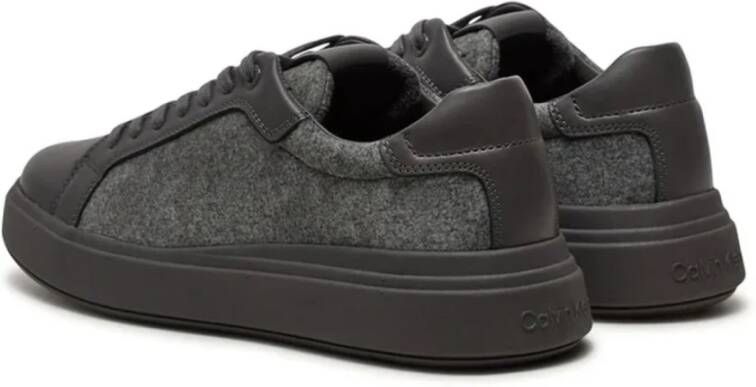 Calvin Klein Grijze leren veterschoenen Gray Heren