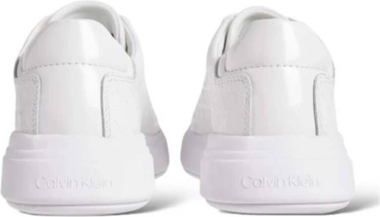 Calvin Klein Heren Lage Top Leren Sneakers White Heren