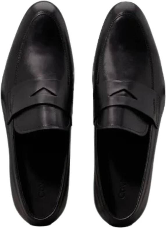 Calvin Klein Heren Leren Mocassins Schoenen Black Heren