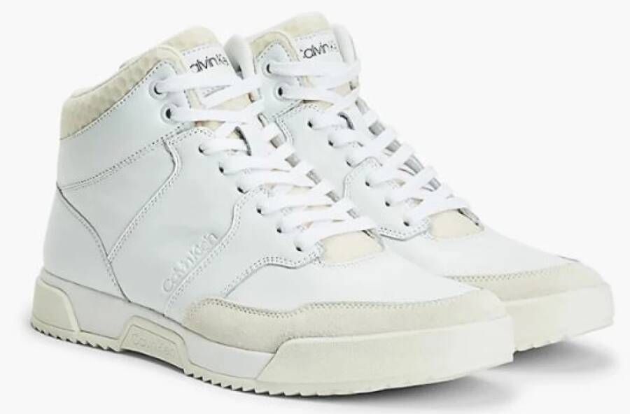 Calvin Klein Hoge-kraag sneakers White Heren