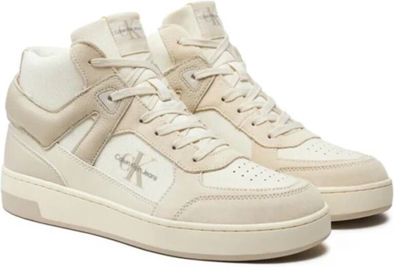 Calvin Klein Hoge leren sneakers Beige suède Beige Heren