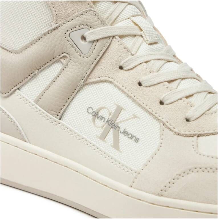 Calvin Klein Hoge leren sneakers Beige suède Beige Heren