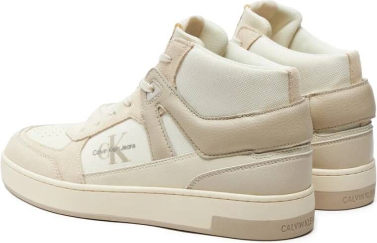 Calvin Klein Hoge leren sneakers Beige suède Beige Heren