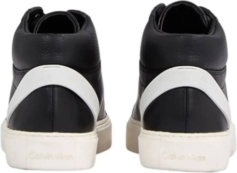 Calvin Klein Hoge Top Archief Streepprint Sneakers Black Heren