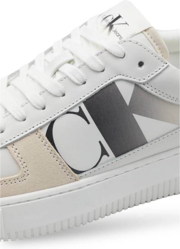 Calvin Klein Jeans Bright White-Black Sneakers Multicolor Heren