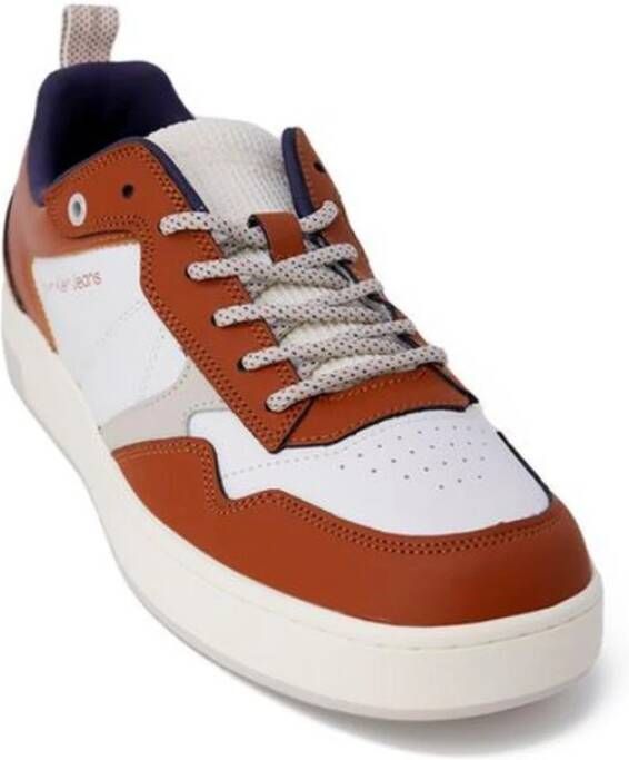 Calvin Klein Jeans Casual Leren Sneaker Collectie voor Mannen Brown Heren