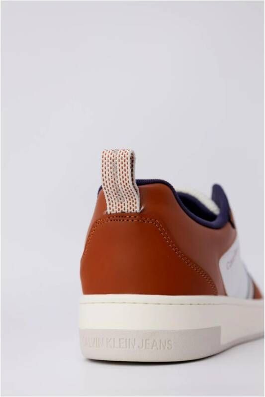 Calvin Klein Jeans Casual Leren Sneaker Collectie voor Mannen Brown Heren