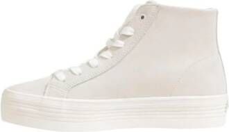 Calvin Klein Jeans Casual Suède Leren Sneaker Beige Dames