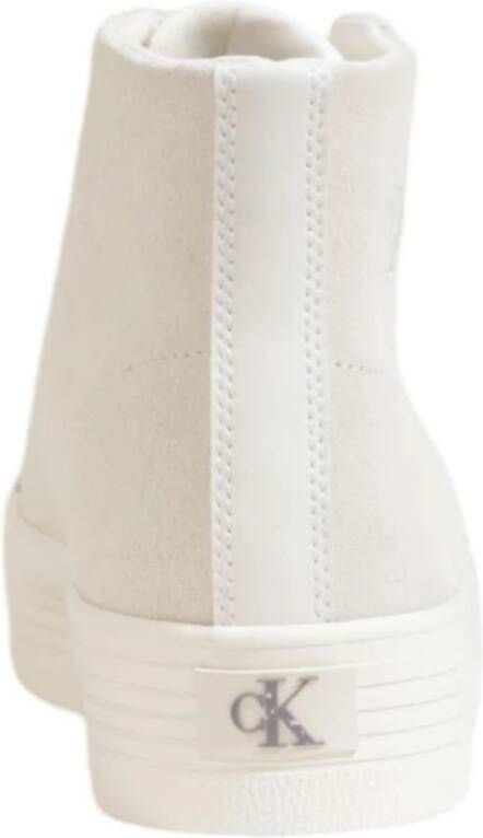 Calvin Klein Jeans Casual Suède Leren Sneaker Beige Dames