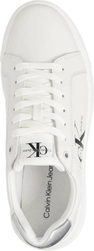 Calvin Klein Jeans Eenvoudige Vetersneakers White Dames