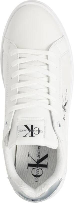 Calvin Klein Jeans Eenvoudige Vetersneakers White Dames