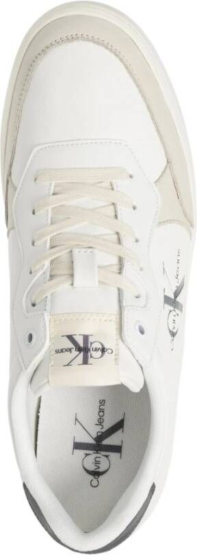 Calvin Klein Jeans Eenvoudige Vetersneakers White Heren