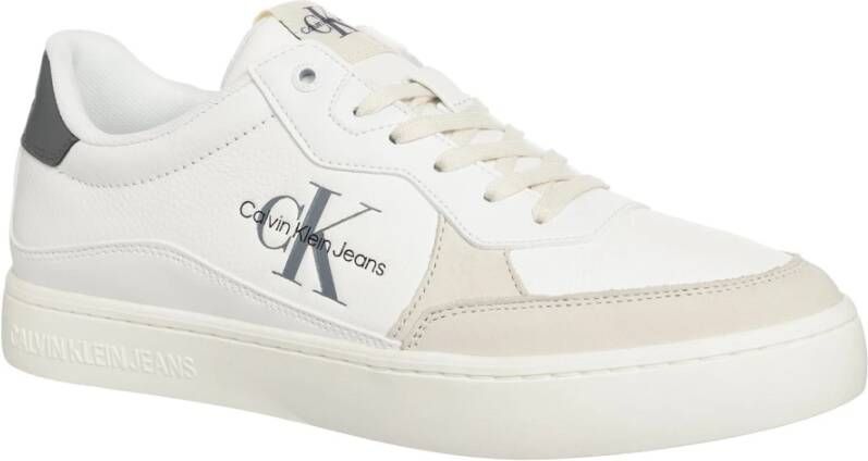 Calvin Klein Jeans Eenvoudige Vetersneakers White Heren