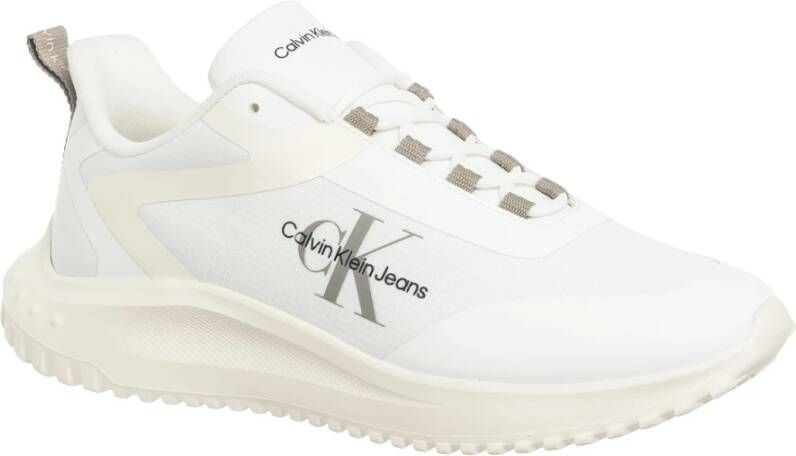 Calvin Klein Jeans Effen Vetersneakers White Heren