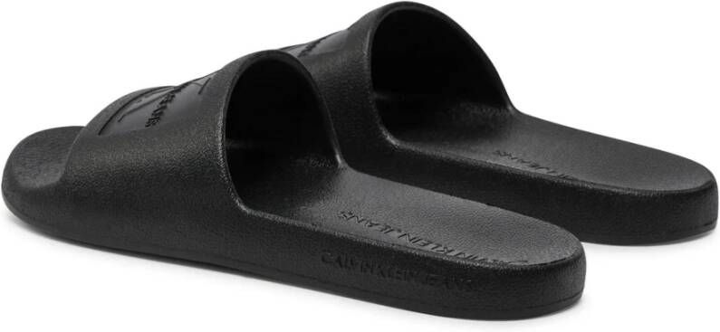 Calvin Klein Jeans Grijze Acetaat Sliders voor Vrouwen Gray Dames