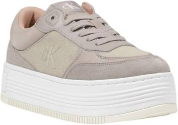 Calvin Klein Jeans Grijze Katoenen Dames Sneakers Gray Dames