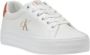 Calvin Klein Jeans Leren Dames Sneakers Lente Zomer Collectie White Dames - Thumbnail 9