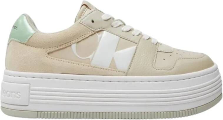 Calvin Klein Jeans Lage Sneakers Beige Dames