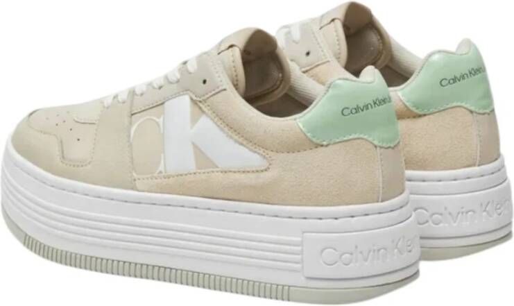 Calvin Klein Jeans Lage Sneakers Beige Dames