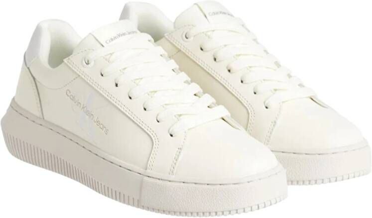 Calvin Klein Jeans Lage Sneakers White Dames