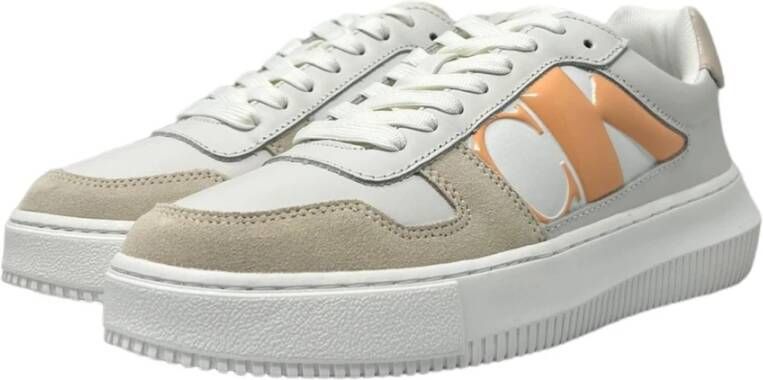 Calvin Klein Jeans Lage Sneakers White Dames