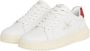 Calvin Klein Sportieve witte vetersneakers met print White Heren - Thumbnail 12