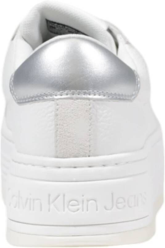 Calvin Klein Jeans Leren Dames Sneakers Lente Zomer Collectie Gray Dames