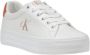 Calvin Klein Jeans Leren Dames Sneakers Lente Zomer Collectie White Dames - Thumbnail 2