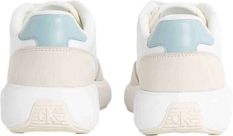 Calvin Klein Jeans Leren Damessneakers Lente Zomer Collectie Beige Dames