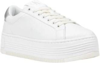 Calvin Klein Jeans Leren Sneaker Dames Collectie Lente Zomer Gray Dames