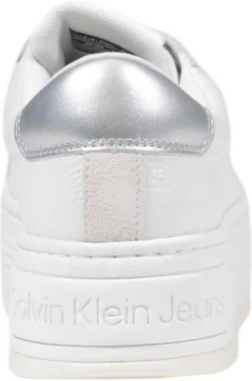 Calvin Klein Jeans Leren Sneaker Dames Collectie Lente Zomer Gray Dames