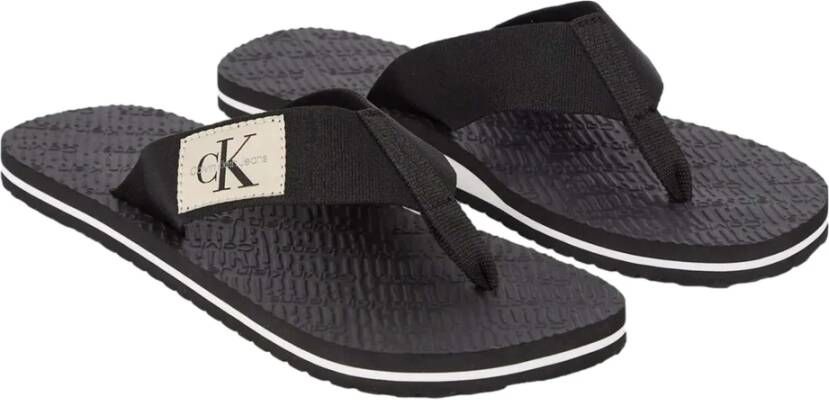 Calvin Klein Jeans Logo Flip Flops Black Heren