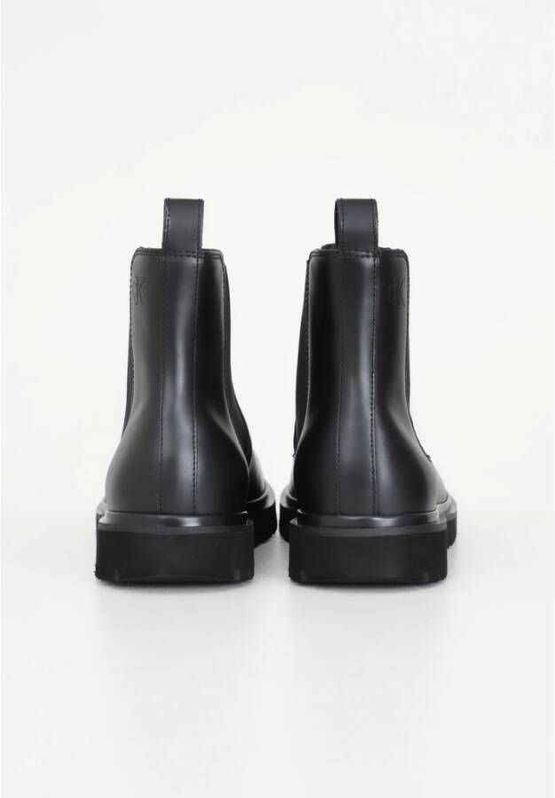 Calvin Klein Jeans Minimalistische Chelsea Boots met Lug-zool Black Heren