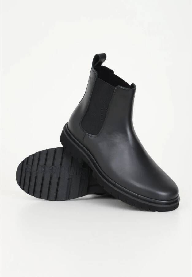 Calvin Klein Jeans Minimalistische Chelsea Boots met Lug-zool Black Heren