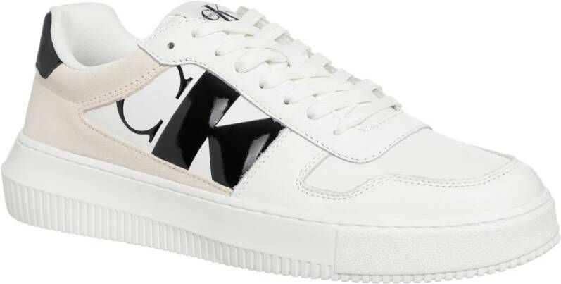 Calvin Klein Jeans Multicolor Vetersluiting Sneakers White Heren