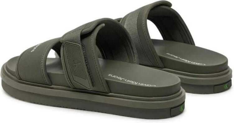 Calvin Klein Jeans Polyester Sandalen met 4cm Hak Green Heren