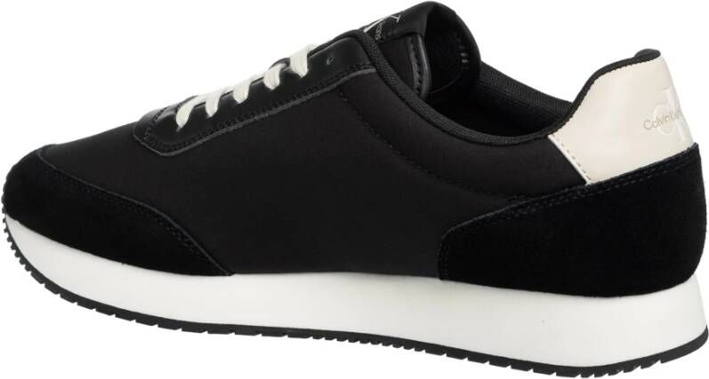 Calvin Klein Jeans Retro Runner Sneakers Plain Lace Closure Black Heren