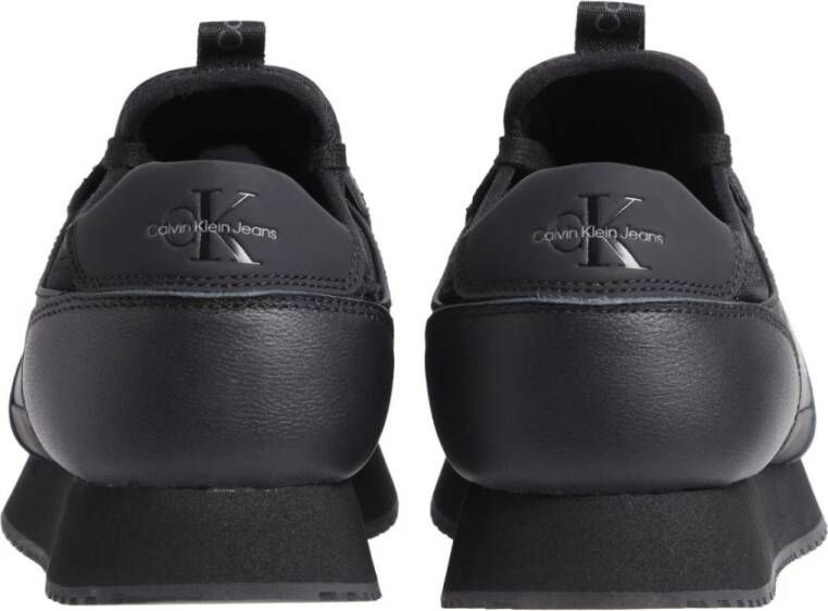 Calvin Klein Jeans Retro Zwarte Sneakers voor Mannen Black Heren