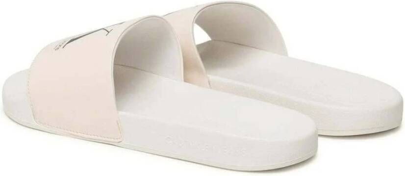 Calvin Klein Jeans Sliders White Heren