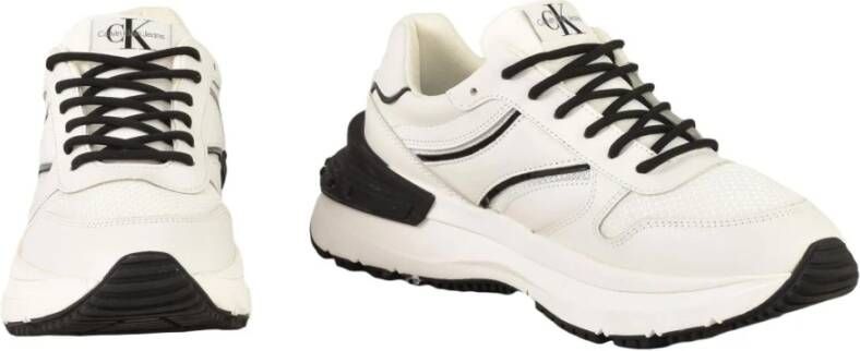 Calvin Klein Jeans Sneakers met 50% rubberen zool White Dames