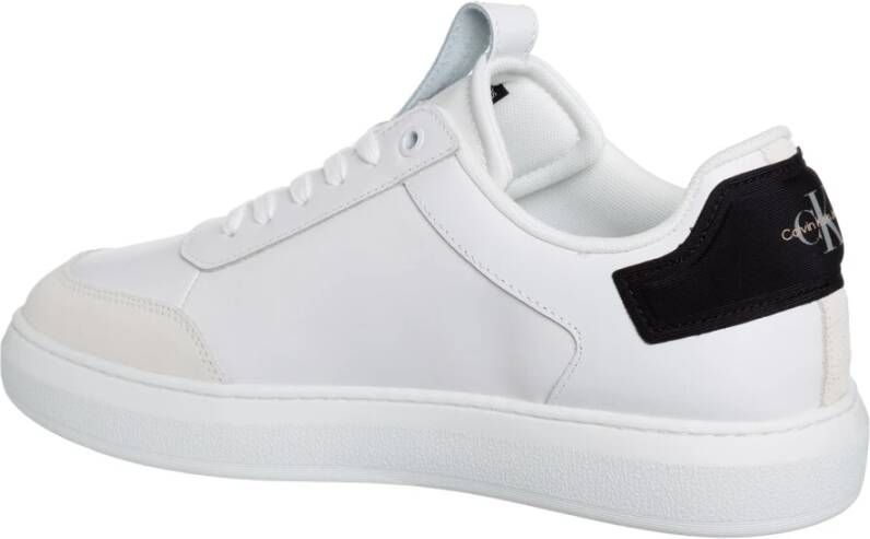 Calvin Klein Jeans Leren Vetersluiting Sneakers White Heren