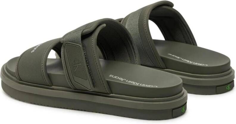 Calvin Klein Jeans Stijlvolle Groene Clip-Sandalen Green Heren