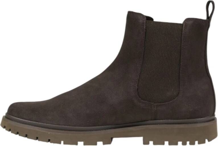 Calvin Klein Jeans Suède Chelsea Laarzen Mannen Herfst Winter Brown Heren